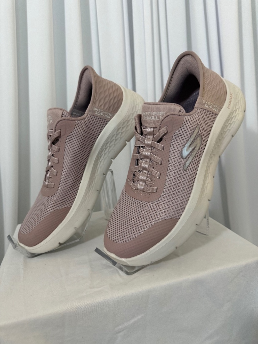Skechers GO WALK Flex Grand Entry Slip-Ins Mauve 7.5 NWOB